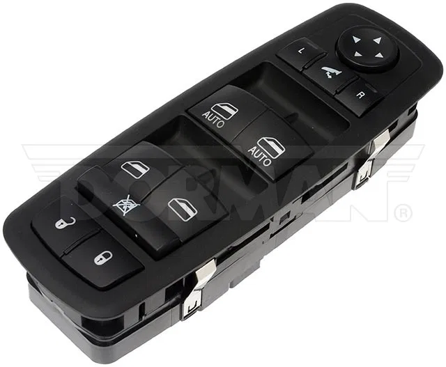 901-466 – DORMAN Power Window Switch, OE Replacement Illuminated 11 Button Plastic 11 Male Blade Pin Terminal Black O...